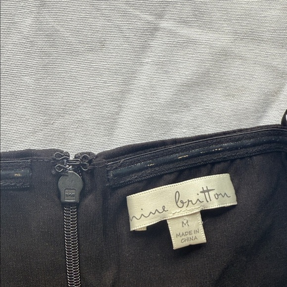 Nine Britton Classic Black Strapless Dress Midi - Picture 2 of 4